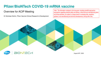 Pfizer/BioNTech COVID-19 MRNA Vaccine