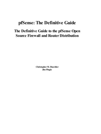 PfSense: The Definitive Guide - The Definitive Guide To . - Heidling.se