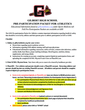 Gilbert High School Pre-participation Packet For Athletics