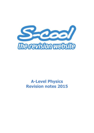 A-Level Physics Revision Notes 2015 - S-cool