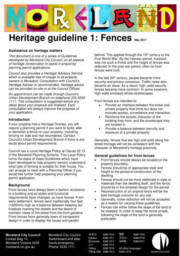 Heritage Guideline 1: Fences - City Of Moreland