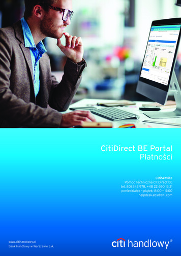 CitiDirect BE Portal Płatności - Citibank