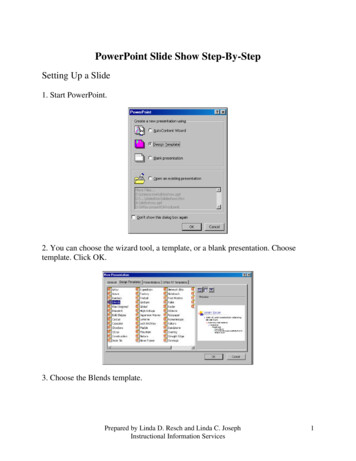PowerPoint Slide Show Step -By -Step - CyberBee