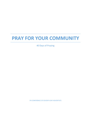 Pray For Your Community - PA Conference
