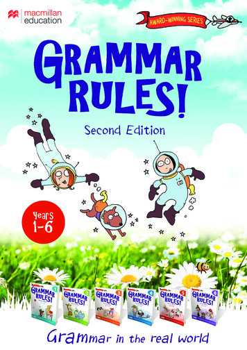 Primary Grammar Rules - Macmillan Education