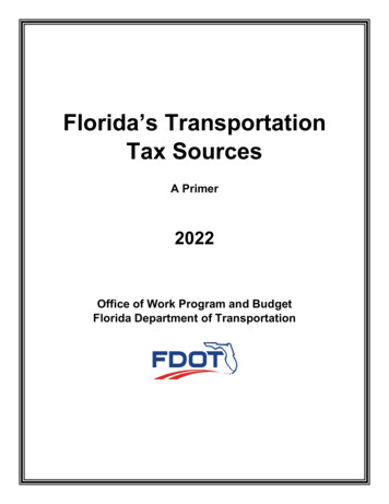 Florida's Transportation Tax Sources