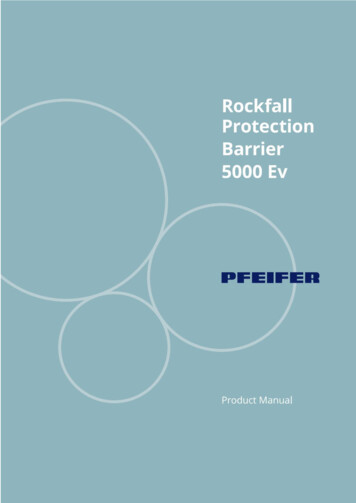 Product Manual Rockfall Protection Barrier 5000Ev EN