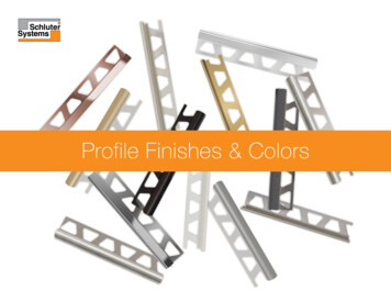 Profile Finishes & Colors - Schluter