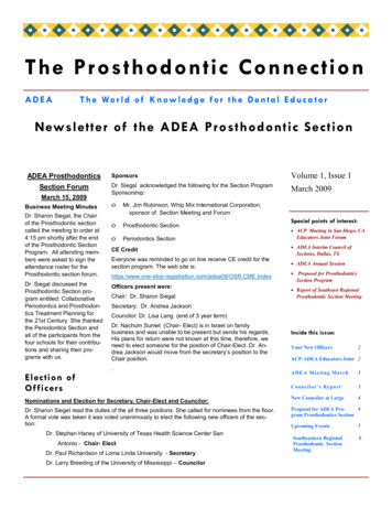 The Prosthodontic Connection - ADEA