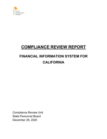 Financial Information System For California