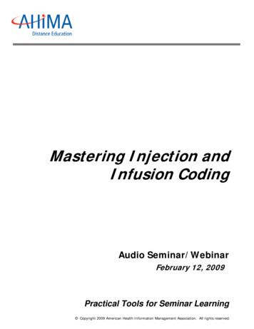Mastering Injection And Infusion Coding - AHIMA