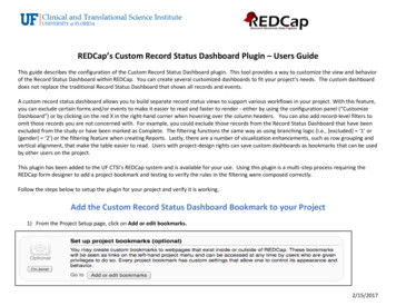 REDCap's Custom Record Status Dashboard Plugin Users Guide