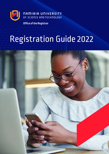 Registration Guide 2022 - NUST