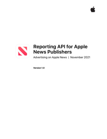 Reporting API News Publishers - Apple Developer