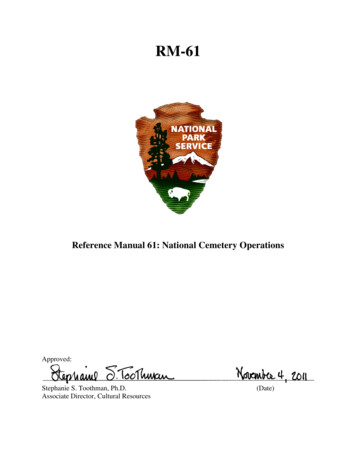 Reference Manual 61: National Cemetery Operations