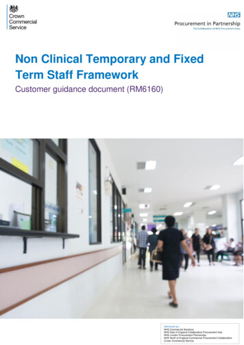 Non Clinical Temporary And Fixed Term Staff Framework