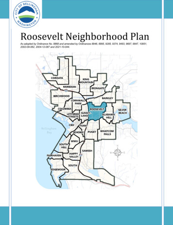 Roosevelt Neighborhood Plan - City Of Bellingham