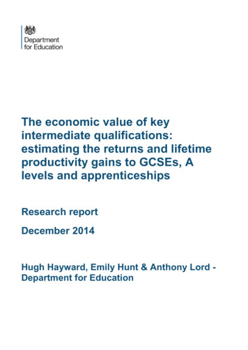 The Economic Value Of Key Intermediate Qualifications: Estimating The .