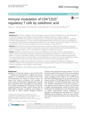Immune Modulation Of CD4 CD25 Regulatory T Cells By . - BioMed Central