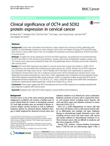Clinical Significance Of OCT4 And SOX2 Protein Expression In Cervical .