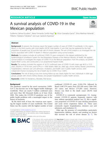 A Survival Analysis Of COVID-19 In The Mexican Population
