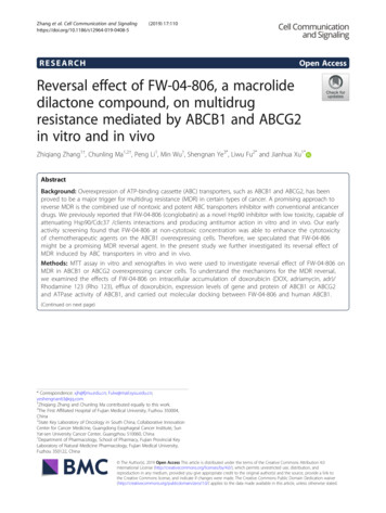 Reversal Effect Of FW-04-806, A Macrolide Dilactone Compound, On .
