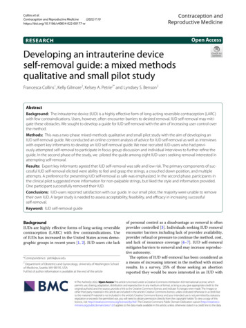 Developing An Intrauterine Device Self-removal Guide, A Mixed Methods .