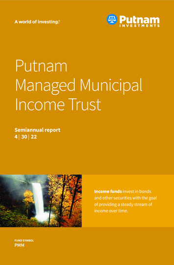 Managed Municipal Income Trust Semi-annual Report