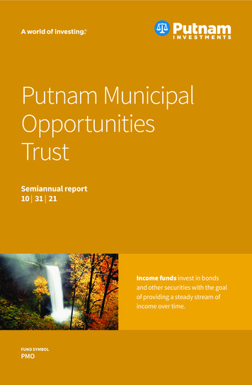 Municipal Opportunities Trust Semi-annual Report