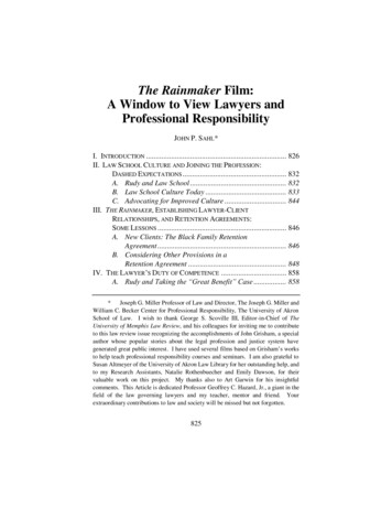 The Rainmaker Film: A Window To View Lawyers And Professional .
