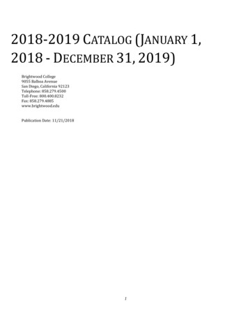 2018-2019 C (J 1, 2018 DECEMBER 31, 2019) - Ecacolleges 