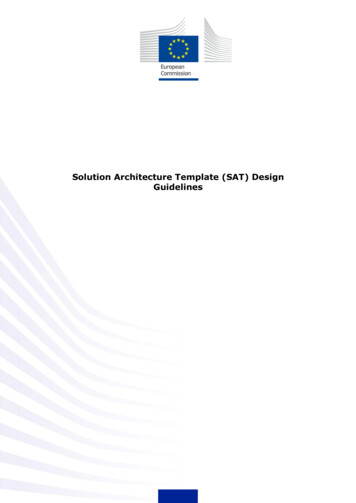 Solution Architecture Template (SAT) Design Guidelines - Joinup