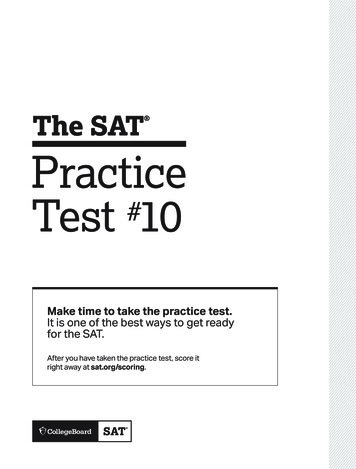 The SAT Practice Test 10 - ETutorWorld