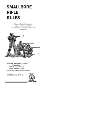 SMALLBORE RIFLE RULES - Rule Books