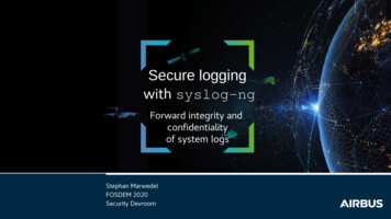Secure Logging With Syslog-ng - FOSDEM