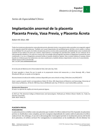 Implantación Anormal De La Placenta Placenta Previa, Vasa Previa . - LWW
