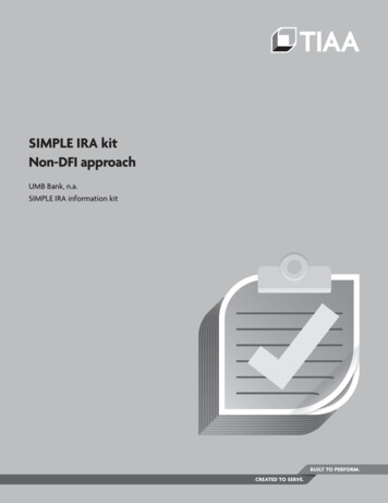SIMPLE IRA Kit Non-DFI Approach - TIAA