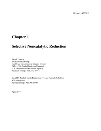 Chapter 1 - Selective Noncatalytic Reduction - US EPA