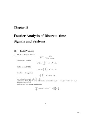 Fourier Analysis Of Discrete-time Signals And Systems - TU Delft