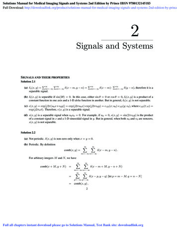 Signals And Systems - Usb 