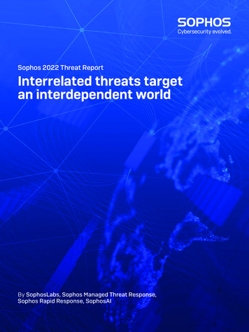 Sophos 2022 Threat Report Interrelated Threats Target An Interdependent .