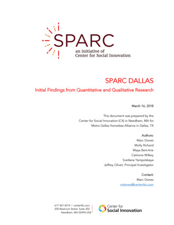 SPARC Dallas Report 3-16-18 - MDHA