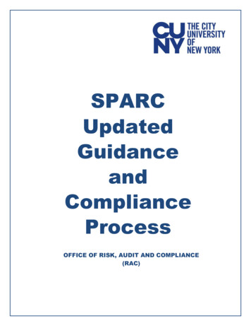 SPARC Updated Guidance And Compliance Process