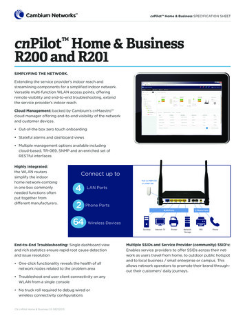 CnPilot Home & Business R200 And R201 - Cambium Networks