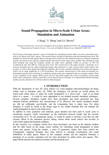 Paper ID: SS25-034-IP/p.1 Sound Propagation In Micro-Scale Urban Areas .