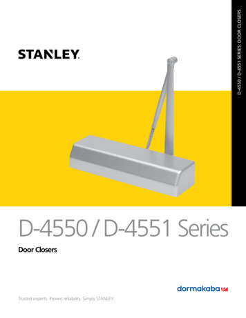 D-4550 / D-4551 Series - Commercial Door Inc