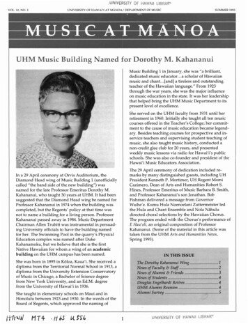 UHM Music Building Named For Dorothy M. Kahananui
