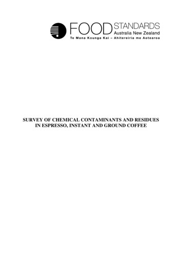 Survey Of Chemical Contaminants And Residues In Coffee