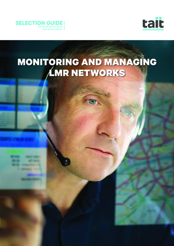 MONITORING AND MANAGING LMR NETWORKS - Tait Communications