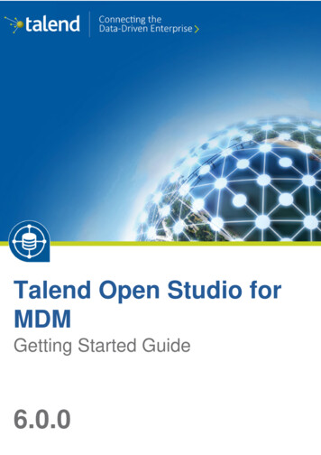 Talend Open Studio For MDM - UNAM